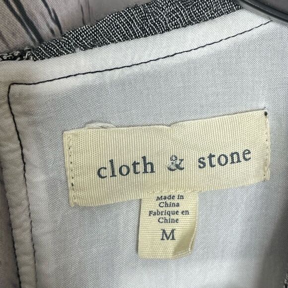 Anthropologie Cloth & Stone Ruffled Buffalo Check Romper M - Picture 9 of 9